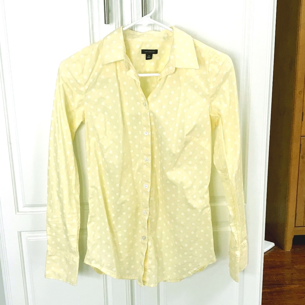 Ann Taylor Long Sleeve Cotton Shirt size 0